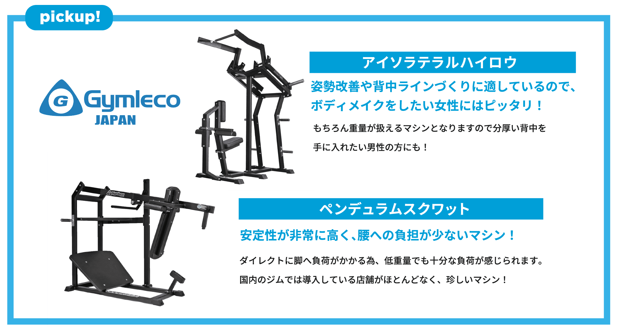 Gymleco JAPAN ペンデュラムスクワット